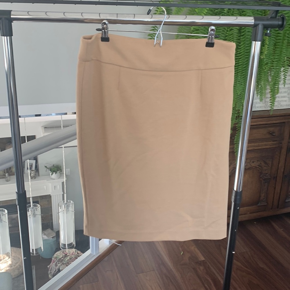 Tan Pencil skirt